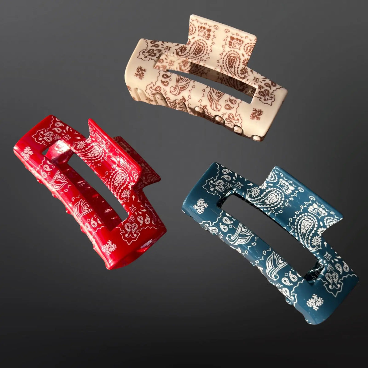 Western Paisley Claw Clip