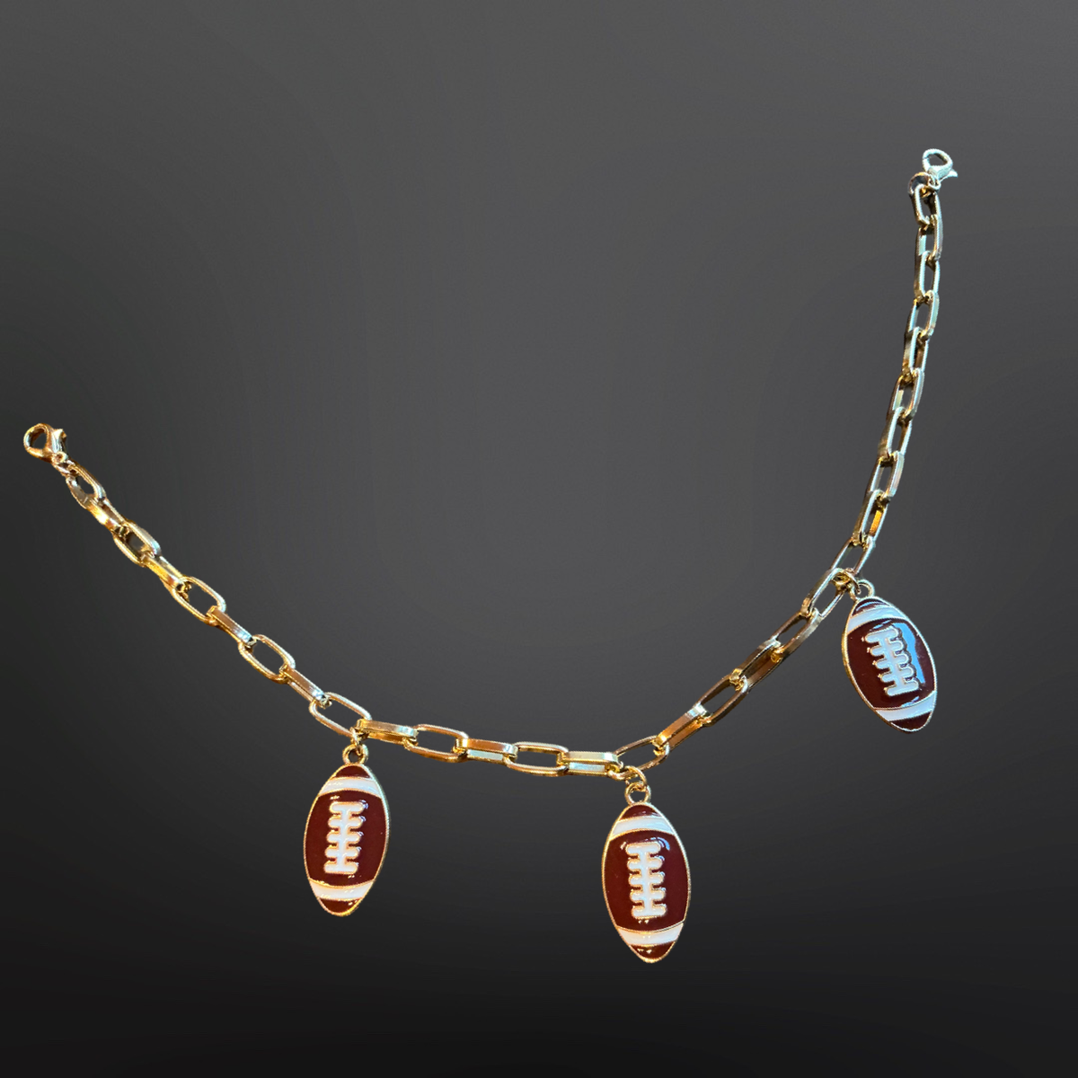 Western Trucker Band - Football Gold Chain