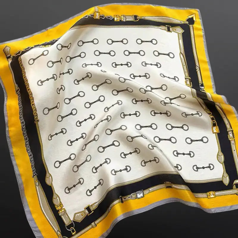 Equestrian 100% Silk Horse Bit Scarf