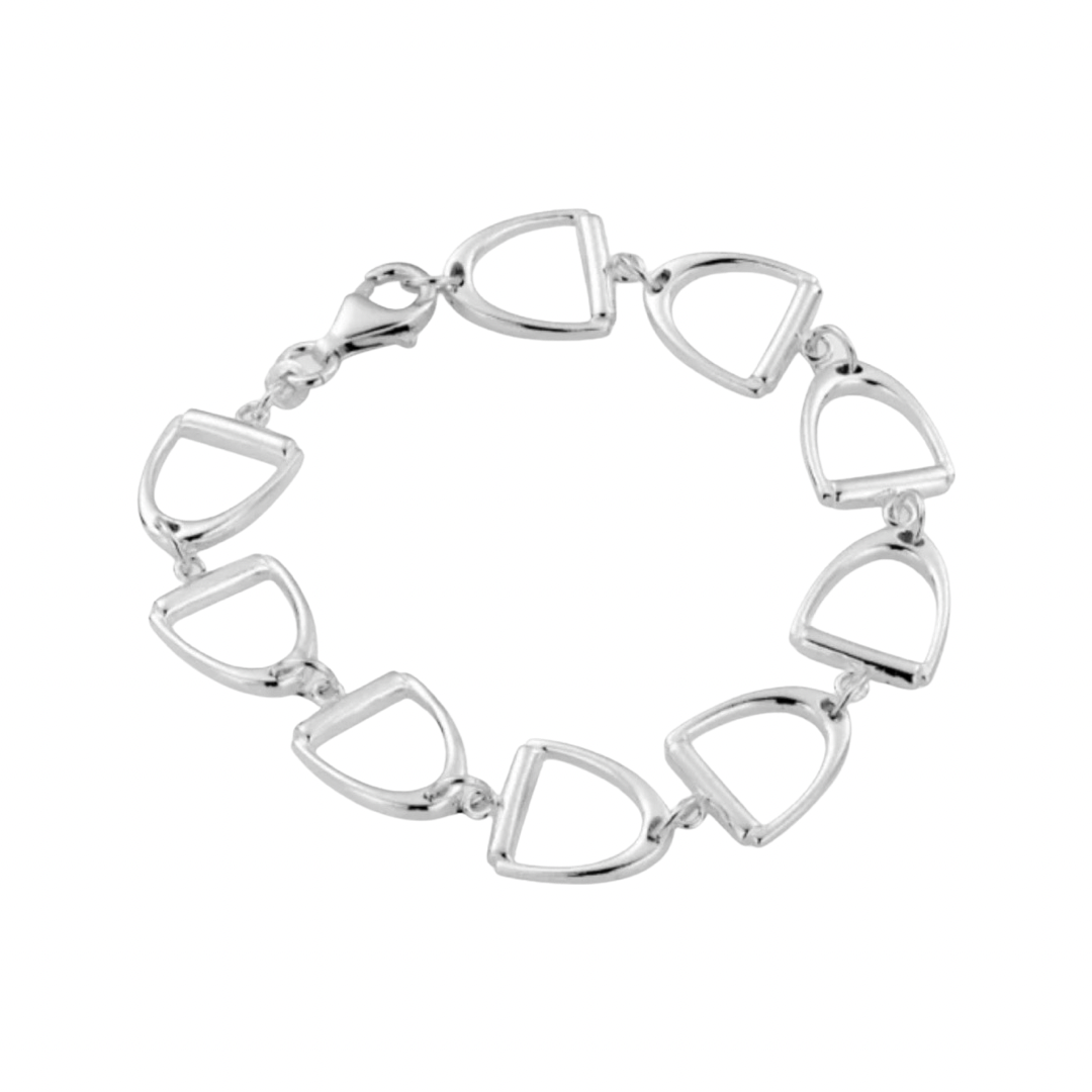 Equestrian Stirrup Iron Sterling Silver Bracelet